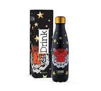 IDRINK® - Bottiglia termica rivoluzionaria, 2 pareti, bottiglia in acciaio inossidabile, 500 ML TIGER