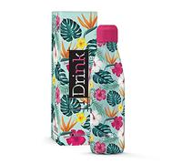 IDRINK® - Bottiglia termica rivoluzionaria, 2 pareti, bottiglia in acciaio inossidabile, 500 ML TROPICAL