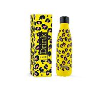 IDRINK® - Bottiglia termica rivoluzionaria, 2 pareti, bottiglia in acciaio inossidabile PREZZO FINE SERIE, 500 ML LEOPARD
