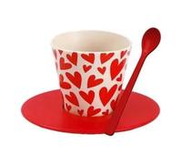 IDRINK®- Set tazzina, piattino e cucchiaino in RPET FOLLOW YOUR HEART