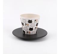 IDRINK®- Set tazzina, piattino e cucchiaino in RPET | Ottimo e simpatico regalo rispettoso del'ecologia| (CAT)