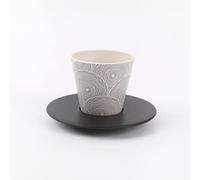 IDRINK®- Set tazzina, piattino e cucchiaino in RPET | Ottimo e simpatico regalo rispettoso del'ecologia| (CIRCLE)