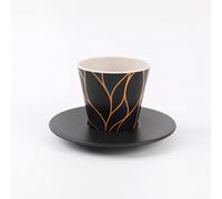 IDRINK®- Set tazzina, piattino e cucchiaino in RPET | Ottimo e simpatico regalo rispettoso del'ecologia| (LEAF)