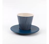 IDRINK®- Set tazzina, piattino e cucchiaino in RPET | Ottimo e simpatico regalo rispettoso del'ecologia| (OPTICAL)
