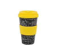 IDRINK®- Tazza in RPET per caffé con tappo in silicone apribile, facile da portare 435 ml, Mug takeaway plastica riciclata 8.7 x 8.7 x 15 cm ergonomica 435 ml (MATH)