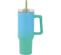 IDRINK - Tumbler borraccia termica da viaggio, 1,2 Lt con manico e cannuccia (Viola)