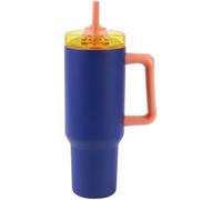 IDRINK - Tumbler borraccia termica da viaggio, 1,2 Lt con manico e cannuccia