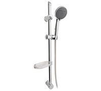 Set saliscendi NINFEA asta per doccia 72 cm metallo cromato con doccetta 2 getti