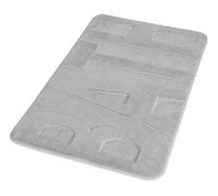 Tappeto da bagno Memory grigio chiaro con scritta Bath Grigio - Chiaro