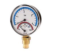 IDRO TERMO MANOMETRO AT RADIALE Ø80 X 1/2 M 6 BAR 120°C CEWAL 91568600 TRRVI80
