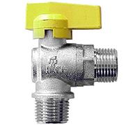 Idroblok 06069201 Rubinetto per Gas, Squadra, Sfera, 1/2 m, Cromato