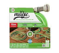 Idroeasy It's Magic Soft Tubo Acqua Estensibile da Giardino 15 Metri, Canna Irrigazione Estendibile x3 Volte, Anti Nodo e Anti Torsione, Materiale Soft Touch, Leggero e Salvaspazio, Made in Italy