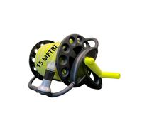 Idroeasy, Kit Carrello Avvolgitubo da Giardino con Tubo Acqua Giardino 15 Metri Superleggero 5/8" (18 bar) - Canna Acqua Anti-Nodo con Doccetta 6 Funzioni e Raccordi, Porta Tubo Made in Italy