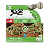 Idroeasy Magic Soft, Il Tubo Estensibile da Giardino Che Si estende Fino a 2,5 Volte la Sua Lunghezza Iniziale Made in Italy (30) t, verde