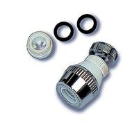 Idrogas ID-9470CRBL Rompigetto Doccia Schiuma con Snodo, Adattatore Universale, Bianco/Cromo