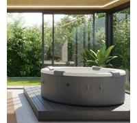 Idromassaggio da esterno Spa rigida Denver Ø 182x70 cm 6 persone Grigio scuro opaco