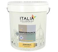 Idromat Performance Pittura Acrilica Ultraopaca Superlavabile Antimuffa Igienizzante con Ioni di Argento per Interni ed Esterni Facile Applicazione Buona Resa (Litri 13, Bianco)