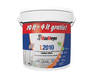 Idropittura lavabile MaxMeyer bianco opaco 14 l Bianco opaco