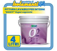 Idropittura Tassani "02 BASE P" Lavabile Traspirante Alta Copertura LT. 4