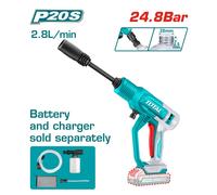 IDROPULITRICE A BATTERIA 24,8bar 20V PORTATA 2,8 l/min SENZA BATTERIA TOTAL