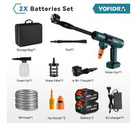 Idropulitrice a batteria 3500W 200bar alta pressione portatile lavaggio auto