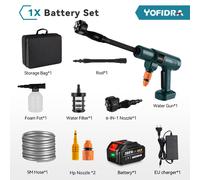 Idropulitrice a batteria 3500W 200bar alta pressione portatile lavaggio auto