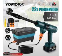 Idropulitrice a batteria Alta Portatile Lavaggio Auto con 2 Batterie +Secchio