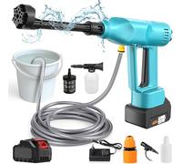 Idropulitrice a Batteria, Idropulitrice Portatile 200Bar, Idropulitrice Senza Fili con 6 In 1 Ugello, idropulitrice professionale Ricaricabile per L'irrigazione, Pulizia(Una batteria) (Una batteria)