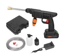 Idropulitrice a Batteria, Idropulitrice Portatile 400 W, Batteria 1200 MAh, Pistola per Rondella per Auto Ad Alta Pressione 90 Bar Portatile Portata 3-5 M (Spina UE)
