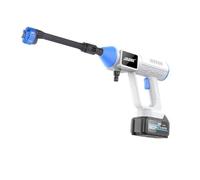 Idropulitrice a Batteria, Idropulitrice Portatile, Con Ugello 6 in 1, 21V,Tubo Da 10M, Serbatoio in Schiuma, Lavatrice Senza Fili Per Auto, Giardino, Terrazza, Prato E Irrigazione (96HV)