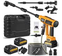 Idropulitrice a batteria per Makita da 18 V, 200 bar, con ugello 6 in 1 e pistola per schiuma, touch screen LED, 4 velocità regolabili, batteria da 24000 mAh, per auto e giardino
