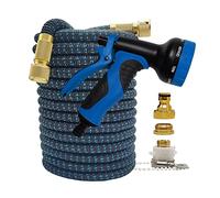 Idropulitrice a batteria, Tubi Espandibili A Striscia Flessibile Per Tubo 'acqua Da Giardino Per Pistola A Bobina In PVC Per Autolavaggio,per il giardino del patio dell'auto(25ft)