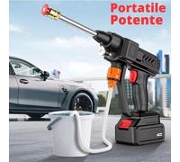 IDROPULITRICE PISTOLA PORTATILE A BATTERIA PRESSIONE ACCESSORI 48V BATTERIA