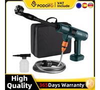 Idropulitrice ad alta pressione senza spazzole da 200 bar con 2 batterie Pistola a spruzzo per irrigazione per pulizia auto senza fili Ugelli 6 in 1 per batteria da 18 V