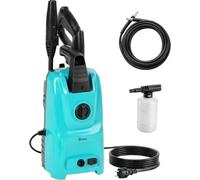 Idropulitrice Alta Pressione 1500W 120 Bar 390 L/h - Macchina per Lavaggio Auto e Pulizia Esterni - Idropulitrice con Ruote e Tubo da 6m - Pistola con Ugello Regolabile per Casa e Giardino