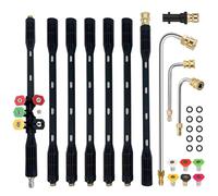 Idropulitrice Bacchetta Prolunga per Kärcher, Kit da 10 Tubi di Prolunga Accessorio per Idropulitrice da 4000 psi con 5 Ugelli Ugello ad Alta Pressione ad Attacco Rapido da 1/4