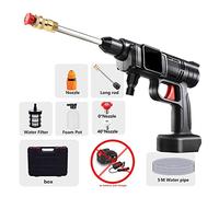 Idropulitrice, Detergente for pistola ad acqua con generatore di schiuma for rondella for autolavaggio ad alta pressione senza fili da 30 bar con scatola for batteria 18V(No battery no plug)