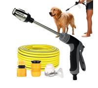 Idropulitrice - Dispositivo di pulizia portatile da 34x13 cm, ugello a getto forte in ABS galvanico, di lavaggio regolabile a collegamento rapido con attacco in schiuma | per il giard