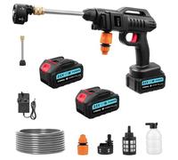 Idropulitrice Elettrica 21V, Idropulitrice A Batteria Da 62 Bar Con Ugello 6 In 1, Doppie Batterie For Patio E Auto, Pulizia Del Pavimento Del Giardino
