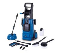 Scheppach Rondella ad alta pressione HCE2800 | pressione di esercizio 180 bar | portata 480 l/h | Avvolgitubo integrato con tubo da 5 m & serbatoio di pulizia | Pulitore per superfici terrazze incl