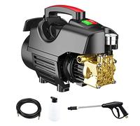 Idropulitrice elettrica da 2800 W, 18 Mpa Max, 6,5 l/min, pistola a spruzzo staccabile, serbatoio di sapone, IPX5, ideale per autolavaggio, giardino, casa e vialetti, tubo di uscita da 10 m