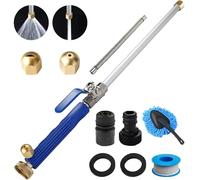 Idropulitrice Jetflux, idropulitrice Jetflux 2 in 1 ad alta pressione, con 2 diversi ugelli e connettori rapidi per tubo, rondella a getto di potenza per la pulizia di giardino e auto (blu)