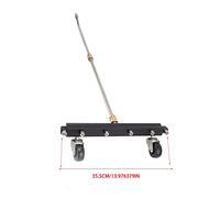 Idropulitrice per telaio con 6 ugelli 2 bacchette di estensione sotto la scopa per auto con ruota girevole 4000psi Nero (Irrigatore per pavimentazione)