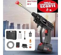 Idropulitrice Portatile 2 batteria 48V Senza Fili Lavaggio Auto Moto Persiane