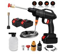 Idropulitrice Portatile 2 Batterie 48V ad Alta Pressione 80bar Senza Fili