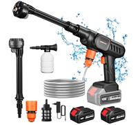 Idropulitrice Portatile a Spruzzo con Batteria, Ugello Regolabile 6-in-1, Macchina per Lavaggio Auto e Pulizia ad Acqua, Compatibile con Batterie Makita