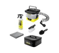 Kärcher Mobile Outdoor Cleaner OC 4 + Bike Kit, portata: 2 l/min, peso: 3,1 kg, serbatoio acqua: 8 l, batteria agli ioni di litio, tubo a spirale, filtro dispositivo, spazzole universali, Multi Jet 4