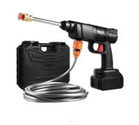 Idropulitrice Portatile Lancia Con Due Batterie da 48V 2 Ugelli Pistola A Pressione Con Accessori Per Pulizie Esterni Giardino Auto Hobby Fai da Te