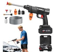 Idropulitrice Portatile | Lavapressione Elettrica Senza Fili ad Alta Pressione - Macchina Pulitrice Elettrica con Tubo da 5m per Lavaggio Auto Bagno Animali Domestici Pavimenti Piante e Camion