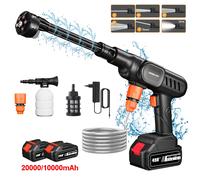 Idropulitrice Portatile Senza Fili 60 Bar, Pistola a Spruzzo ad Alta Pressione, Macchina per Pulizia ad Alta Potenza, Utensile Elettrico 20000mAh/10000mAh per Batteria Makita 21V
